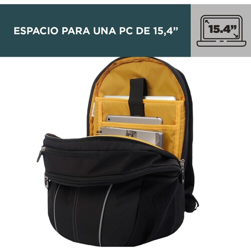 Mochila Cambri Negra para Ipad Y Pc Totto