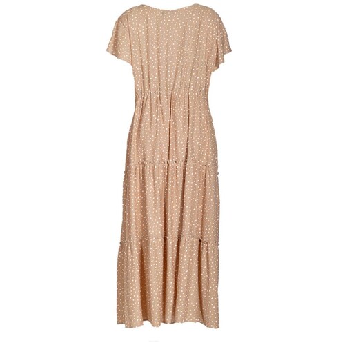 Vestido Largo Escote V Y  Botones para Mujer