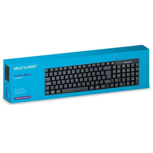 Teclado Multiláser Básico Slim Negro