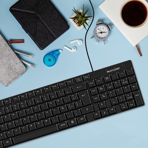 Teclado Multiláser Básico Slim Negro