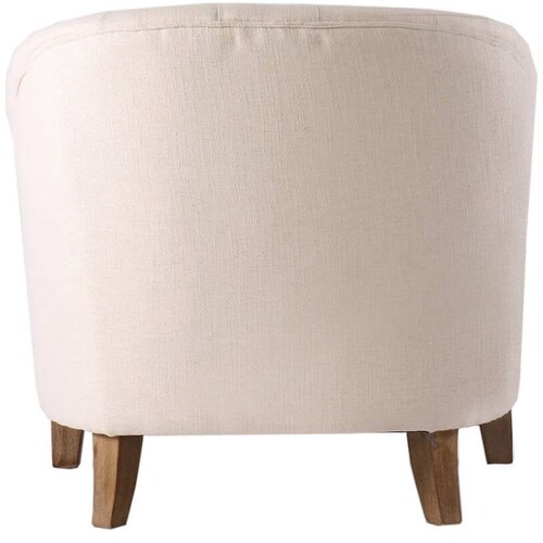 Sillón French Ivory Capitonado Vintage Home
