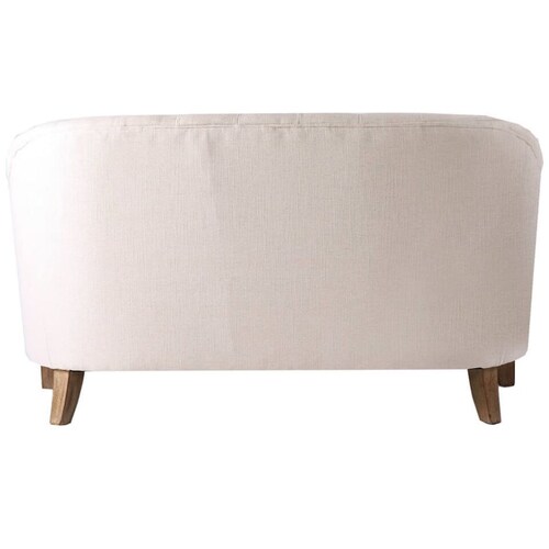 Loveseat French Ivory Capitonado Vintage Home
