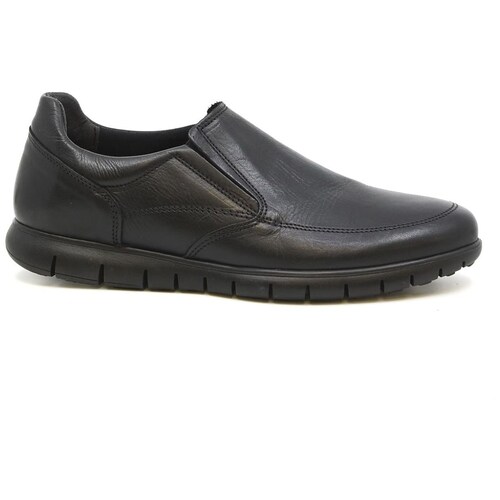 Calzado en Piel Negro Polinas para Hombre