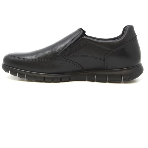 Calzado en Piel Negro Polinas para Hombre