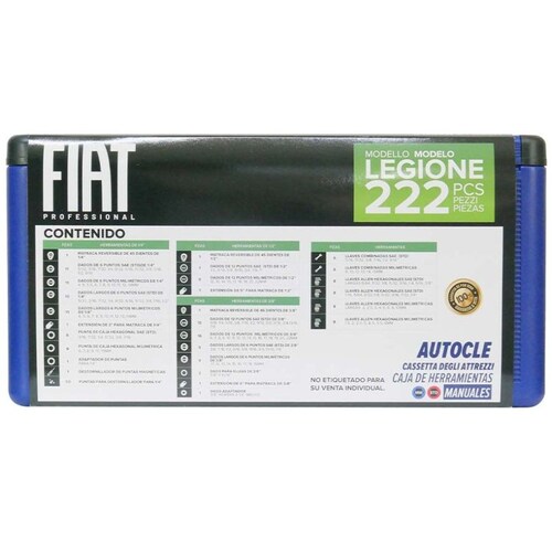 Autoclé Fiat Professional de 222 Piezas