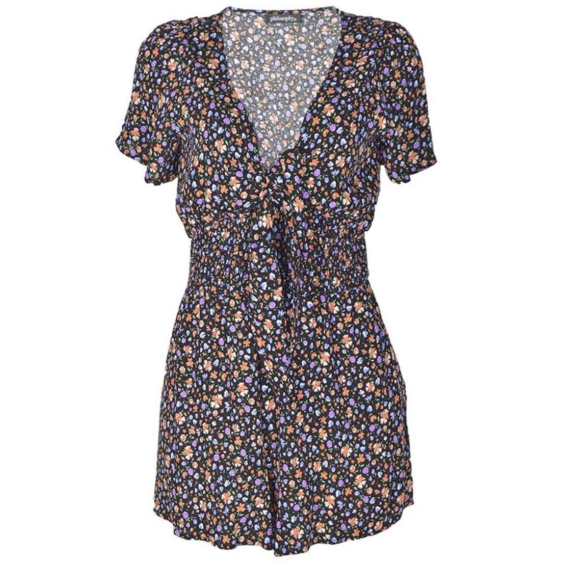 Yumper Ropa Rumper para Mujer con Smock Y Estampado Philosophy