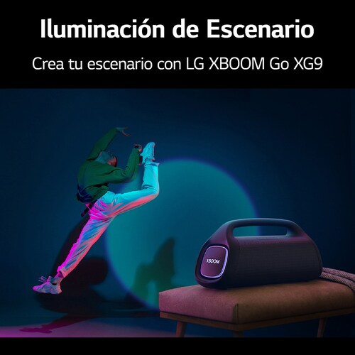 Bocina Portátil LG Xboom Go Xg9- Inalámbrica, Resistente al Agua y Polvo Negro
