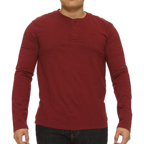 Playera Casual Manga Larga Cuello Henley para Hombre Jeanious