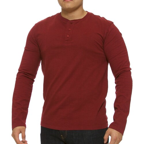 Playera Casual Manga Larga Cuello Henley para Hombre Jeanious