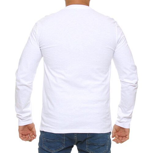 Playera Casual Manga Larga Cuello Henley para Hombre Jeanious