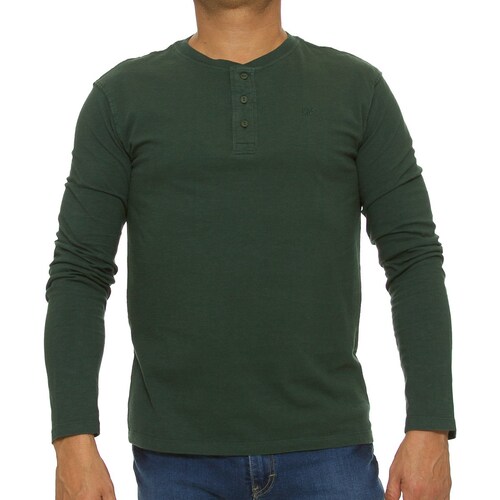 Playera Casual Manga Larga Cuello Henley para Hombre Jeanious