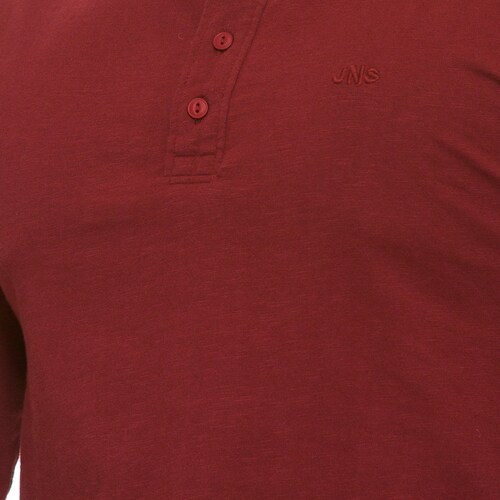 Playera Casual Manga Larga Cuello Henley para Hombre Jeanious