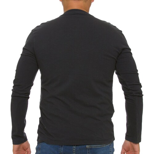 Playera Casual Manga Larga Cuello Henley para Hombre Jeanious