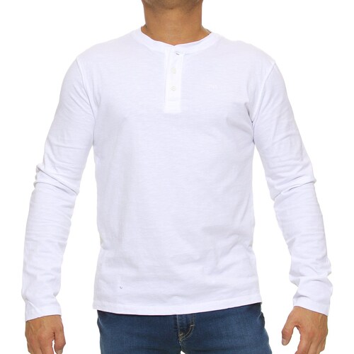 Playera Casual Manga Larga Cuello Henley para Hombre Jeanious