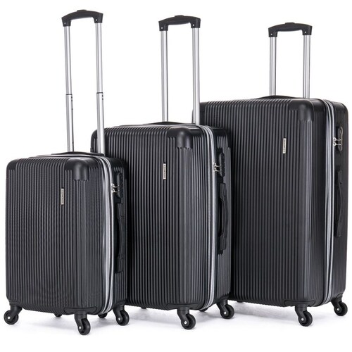 Set de 3 Maletas 20" 24" Y 28"  Negro Compass