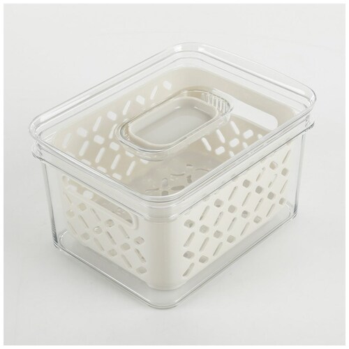 Recipiente Transparente con Canasta 30 X 17 Cm Ms Gibson