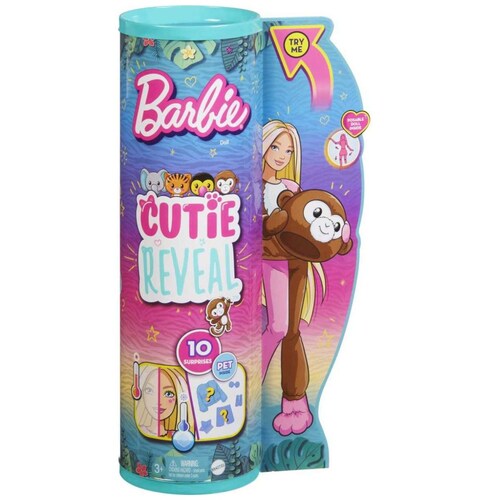 Barbie Cutie Reveal Muñeca Animales de la Selva