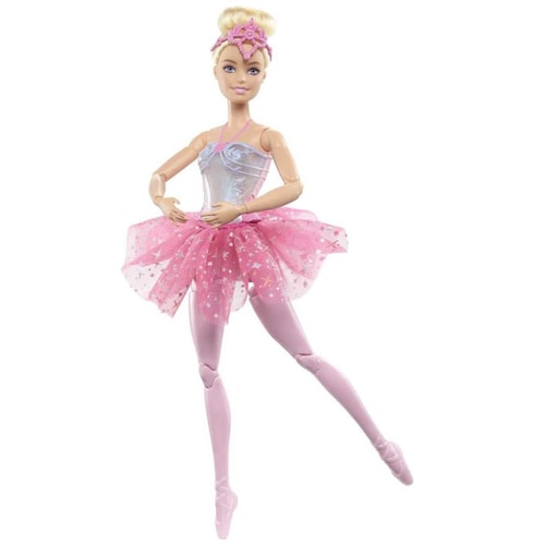 Barbie Fantasía Muñeca Bailarina Luces Brillantes Tutú Rosa