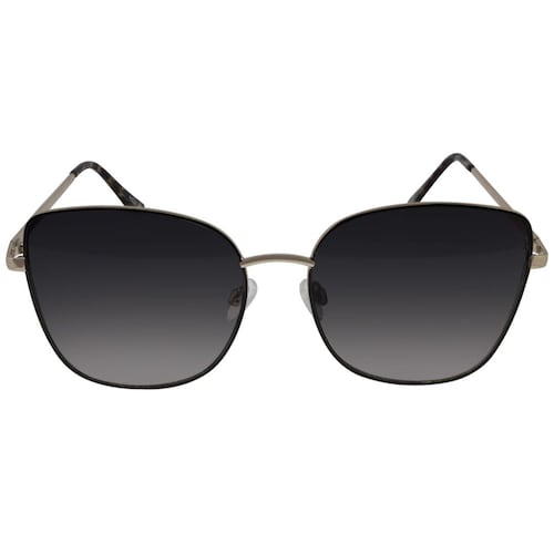 Lentes de Sol Cuadrado Metal Dorado-Negro Mica Negra Emanuel Ungaro
