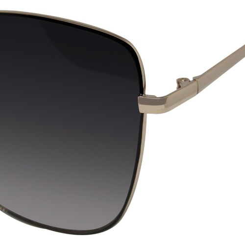 Lentes de Sol Cuadrado Metal Dorado-Negro Mica Negra Emanuel Ungaro