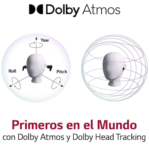 Audífonos LG Tone Free T90 Inalámbricos Dolby Atmos con Plug & Wireless y Anc Negro