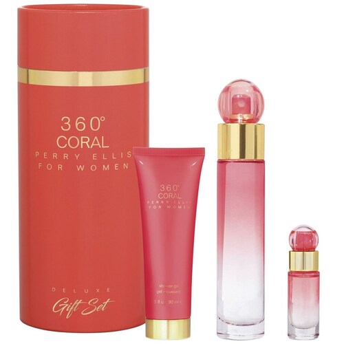 Set Eau de Parfum Perry Ellis Coral 100 Ml para Mujer