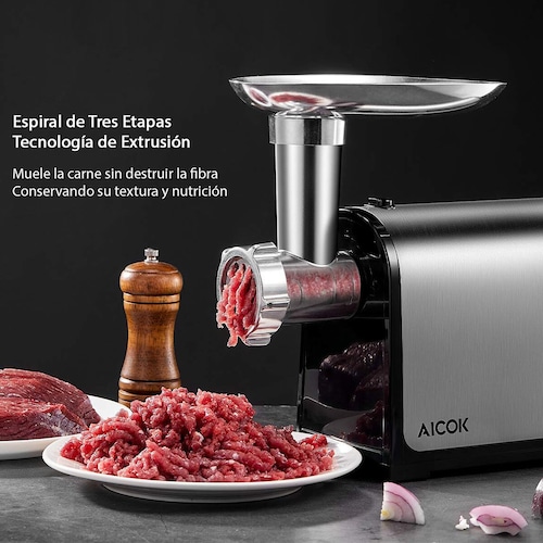 Molino de Carne Eléctrico 3 en 1 Aicok