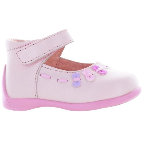 Zapato Liberty Niña Aplicación Moños con Velcro Rosa 12-15 Mini Burbujas