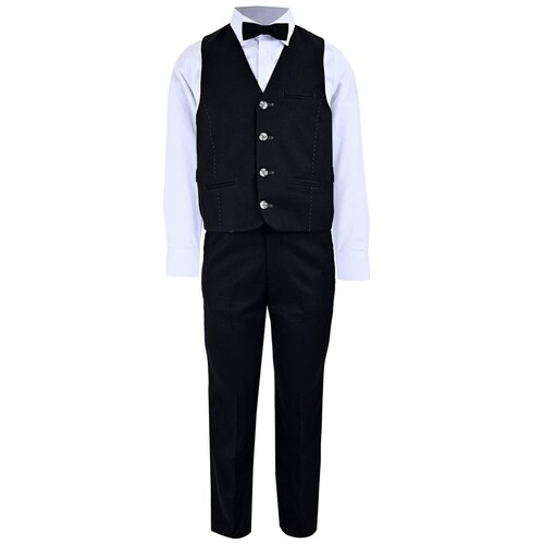 Coordinado para Niño de 3 Piezas Chaleco, Camisa, Moño Y Pantalón Oscar Collection