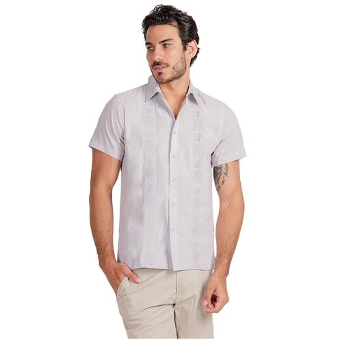 Camisa Guayabera para Hombre Manga Corta Piñas Collection U Sport