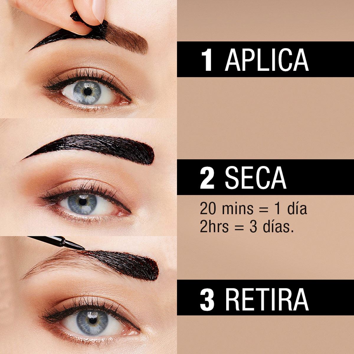 Maybelline Tinta para Cejas Tattoo Brow 3 Days Dark Brown image number 4