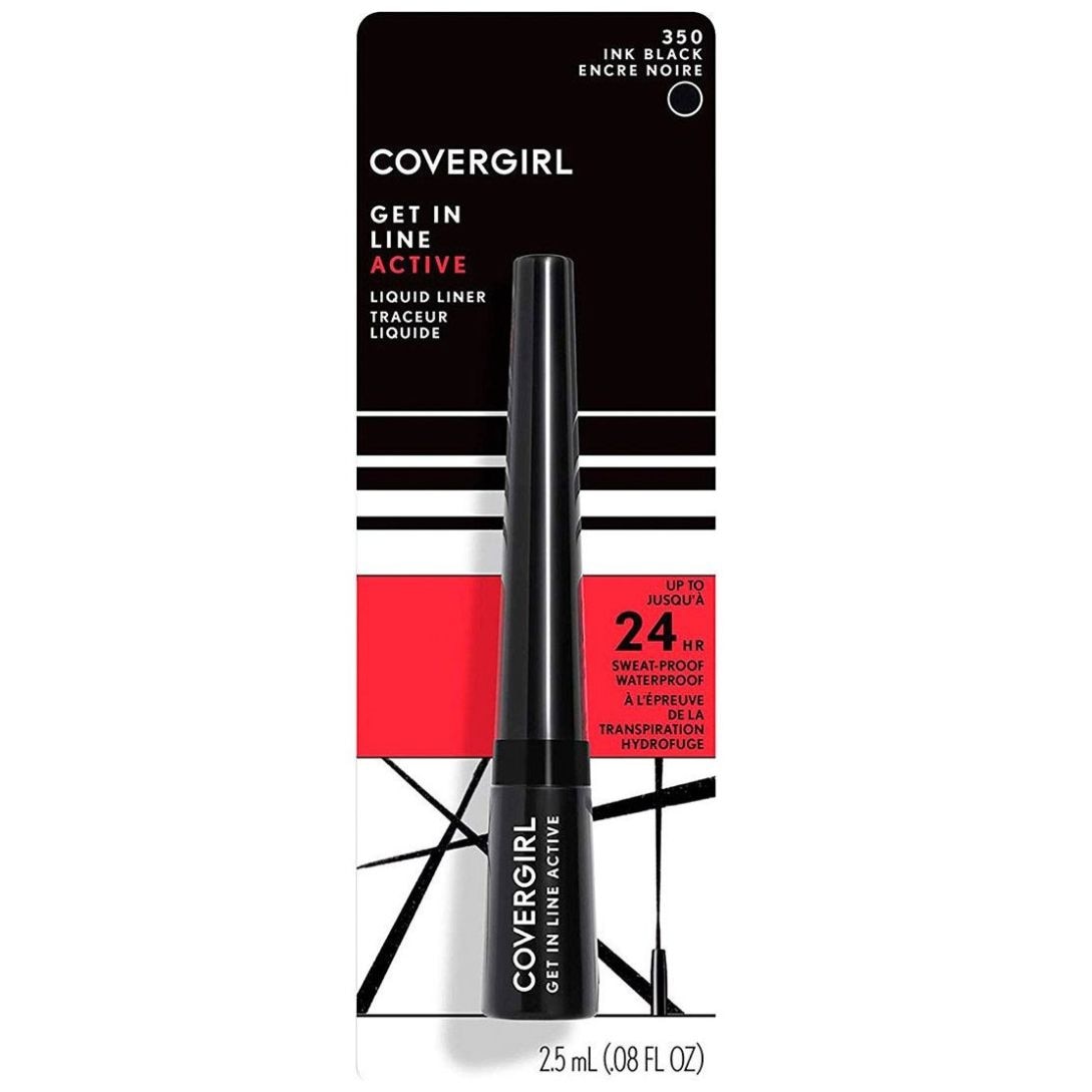 Covergirl Delineador De Ojos Líquido Get In Line 24H 350 INK Black Encre Noire image number 0