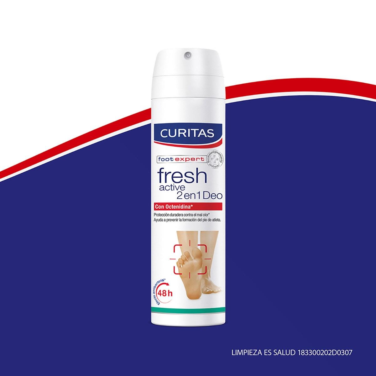Desodorante Spray Pies Fresh Acti 150 ml image number 1