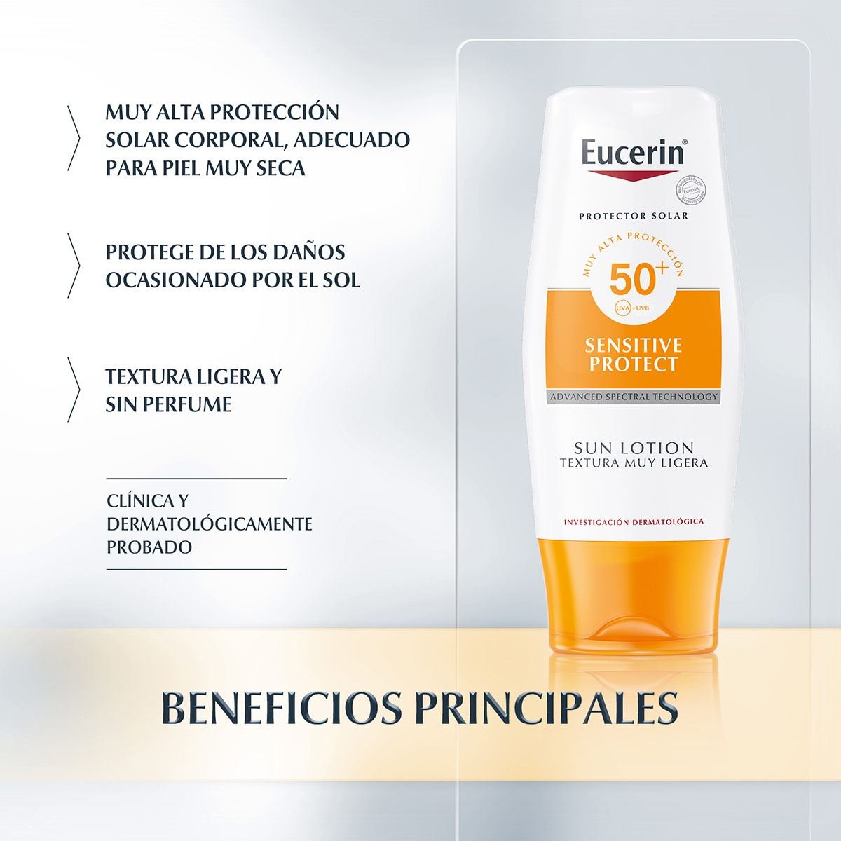 Eucerin Sun Loción Muy Ligera FPS 50 150 ml image number 1