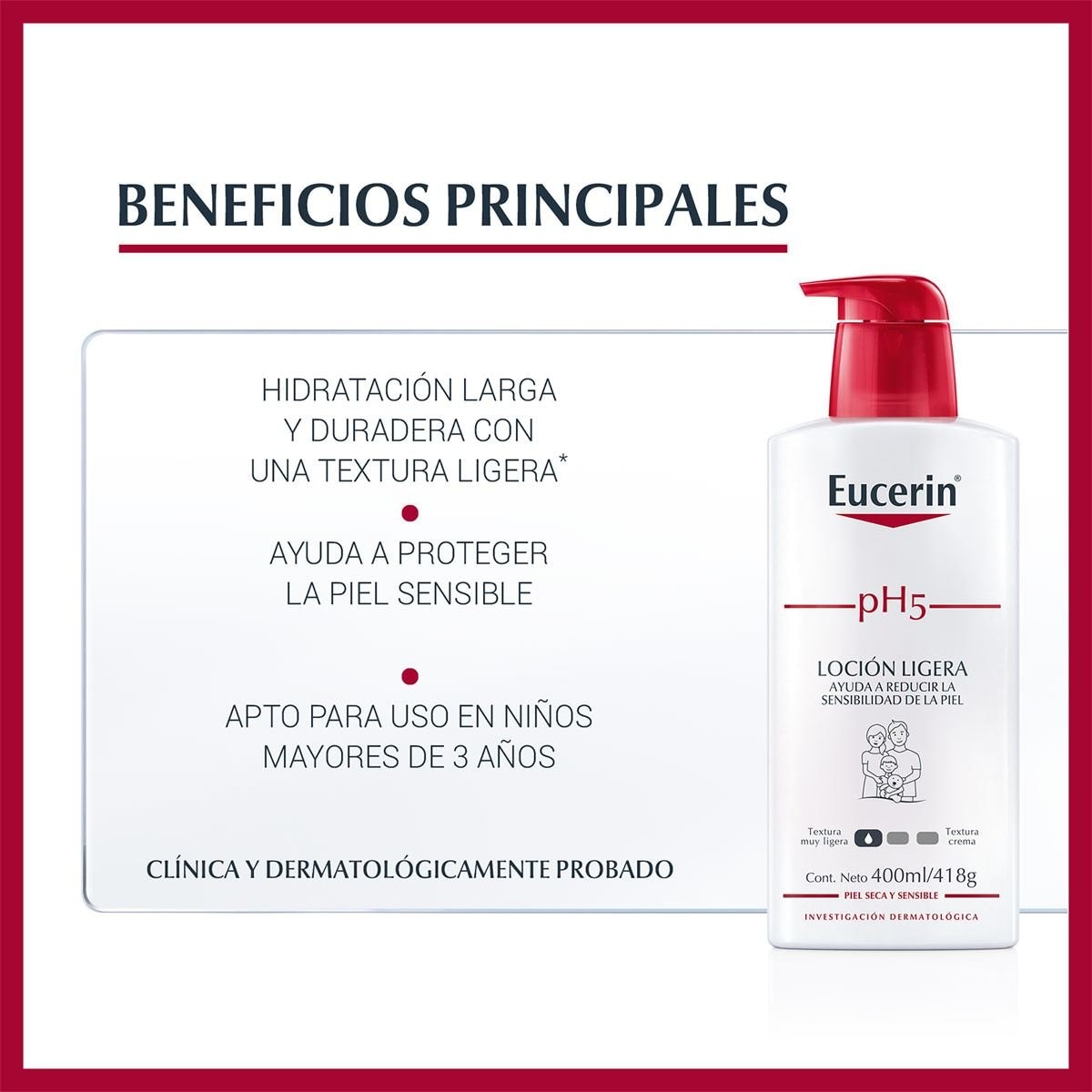 Eucerin PH5 Loción Corporal Ligera Piel Seca y Sensible 400 ml image number 1
