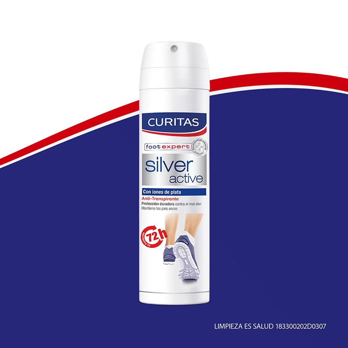 Curitas Desodorante Antimicótico Silver Active 48 H Protección Del Mal Olor image number 1