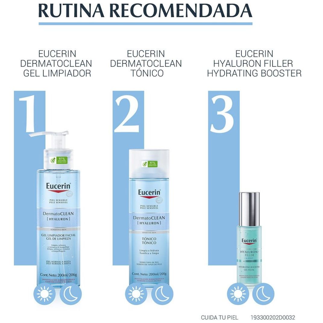 Eucerin Dermatoclean Hyaluron Gel Limpiador Facial Piel Normal a Mixta 200 ml image number 6
