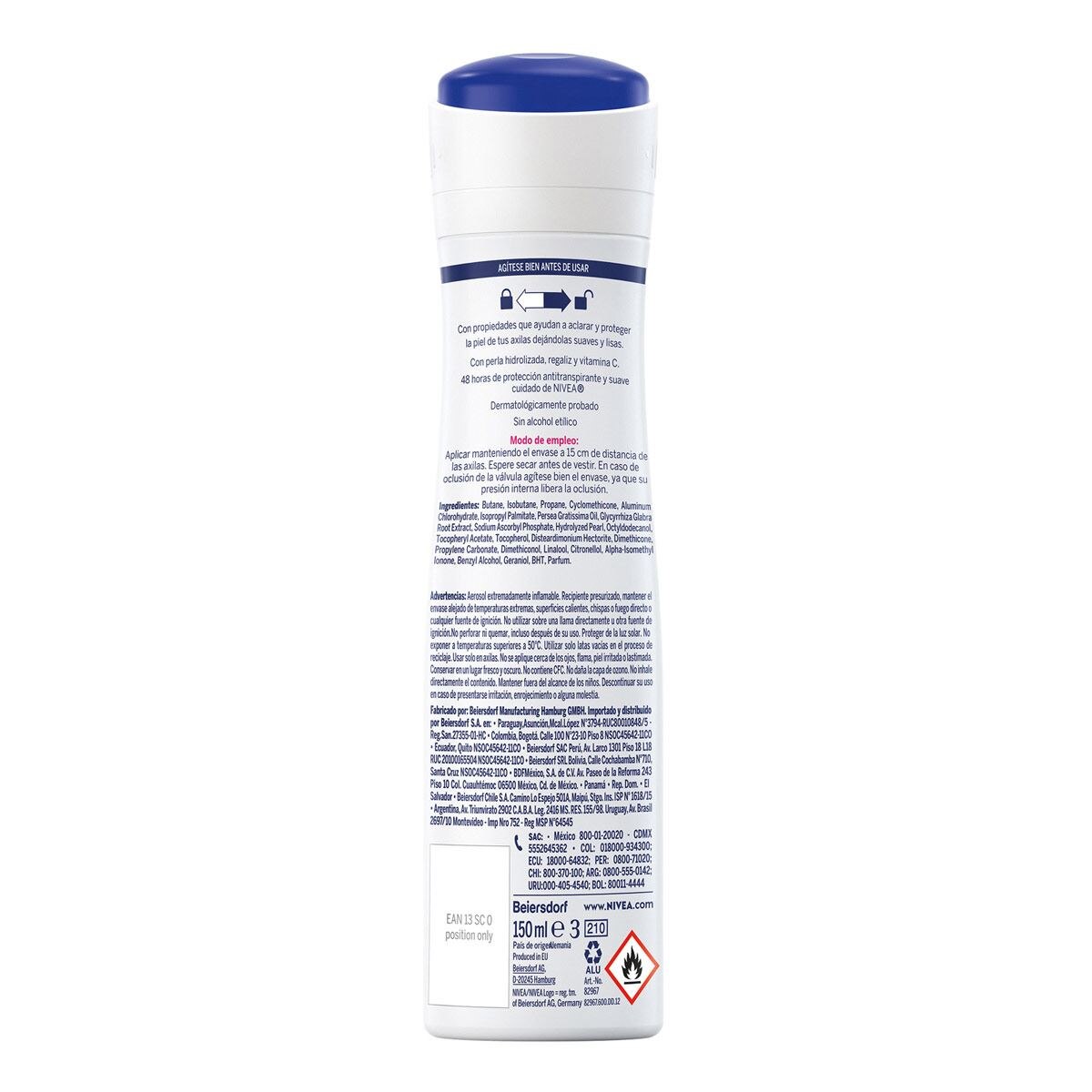 Desodorante Antitranspirante Aclarado Natural Classic Spray 150 ml image number 1