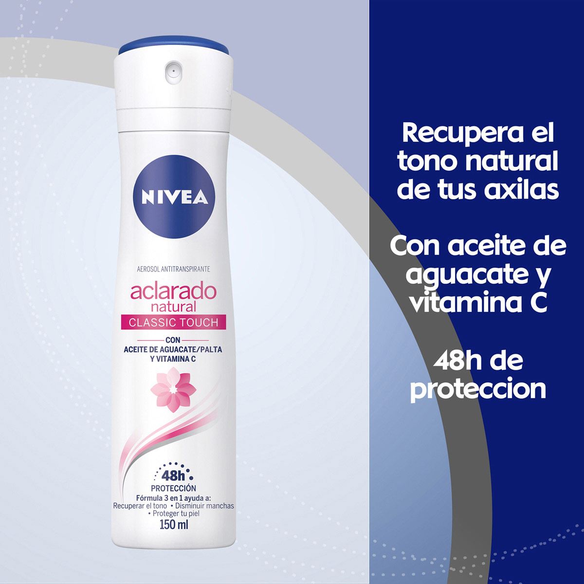 Desodorante Antitranspirante Aclarado Natural Classic Spray 150 ml image number 2
