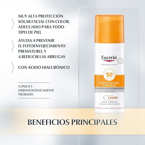 Eucerin Sun Cc Cream Fps 50+ (Tono Medio) 50Ml