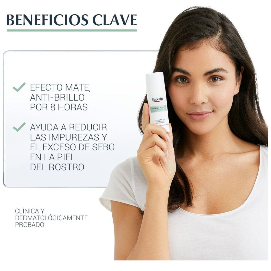 Eucerin Dermo Pure Fluido Facial Hidratante Matificante 50 ml image number 1