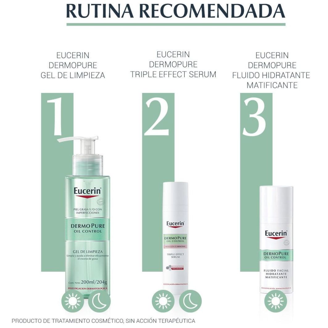 Eucerin Dermo Pure Fluido Facial Hidratante Matificante 50 ml image number 6