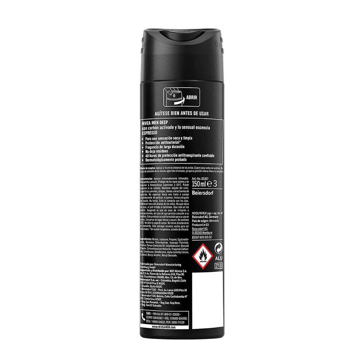 Desodorante Antitranspirante Hombre Deep Espresso Spray 150 ml image number 1