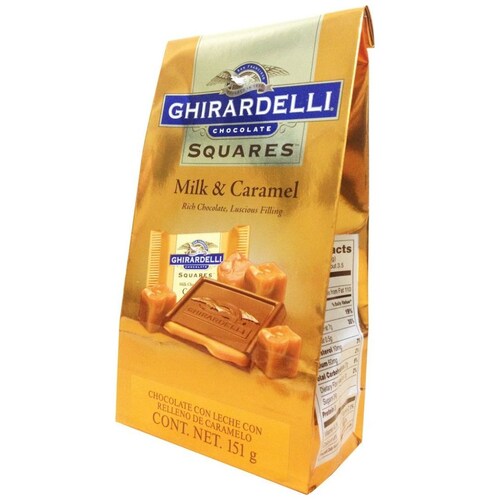 Bolsa Chocolate C/leche Relleno de Caramelo Squares Ghirardelli Lindt