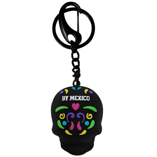 Llavero 3D Calavera Negra By Mexico