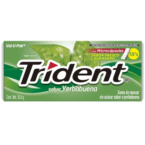 Chicles Trident Pack Yerbabuena