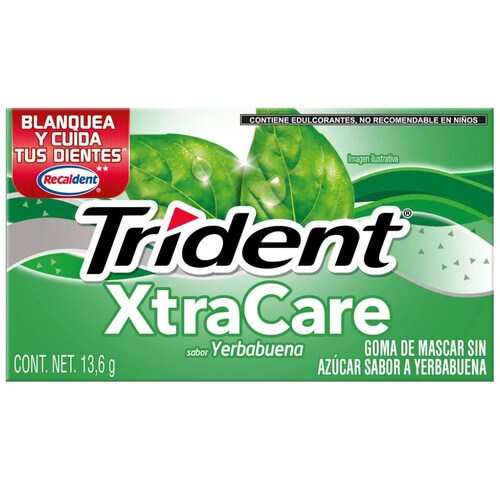 Chicles Trident Xtra Care Yerb