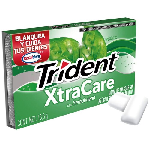 Chicles Trident Xtra Care Yerb