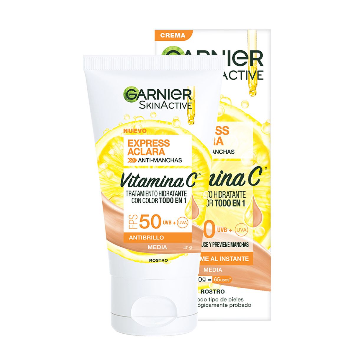 Garnier Express Tratamiento Hidratante Con Color Todo En Uno Tono Medio 40 ml image number 0