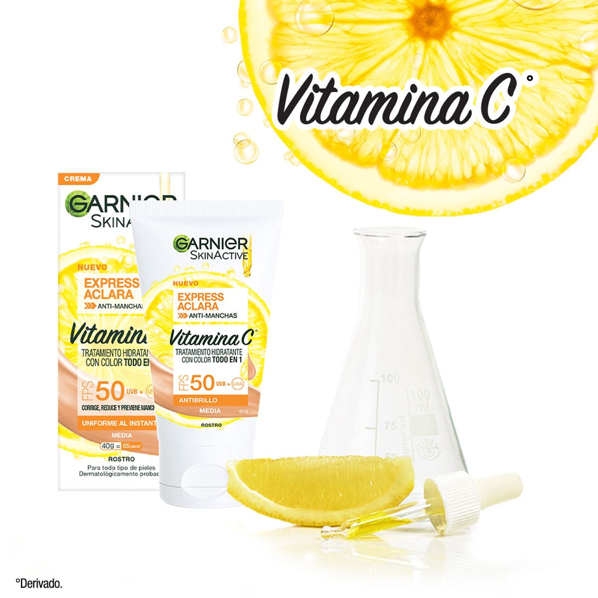 Garnier Express Tratamiento Hidratante Con Color Todo En Uno Tono Medio 40 ml image number 6